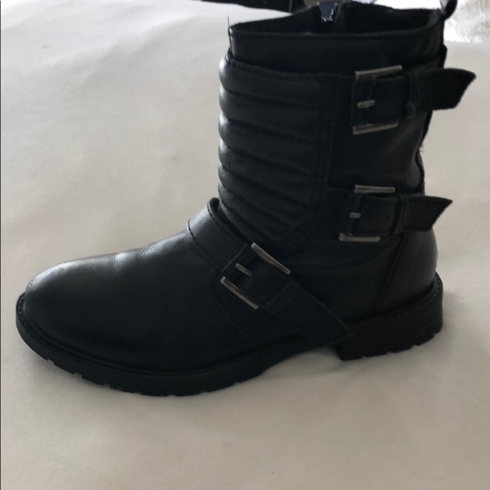ZARA black leather moto boots - Picture 8 of 8